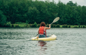 kayaks on lake